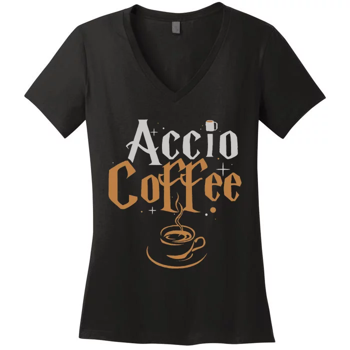 Accio Coffee Women's V-Neck T-Shirt