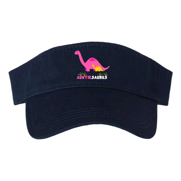 Auntiesaurus Cute Auntie Saurus Dinosaur Aunt Matching Valucap Bio-Washed Visor