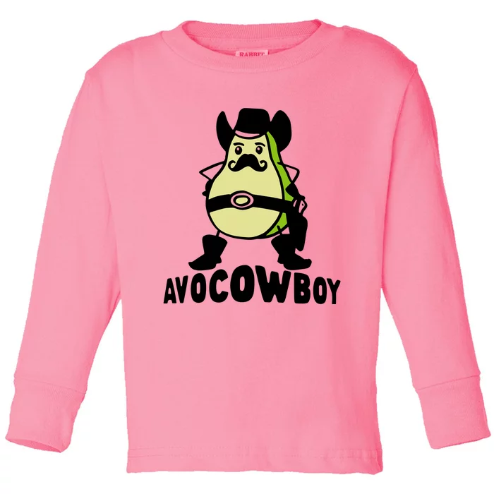 Avo Cowboy Avocado Cowboy Toddler Long Sleeve Shirt