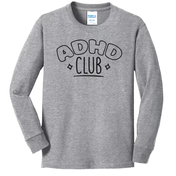 ADHD CLUB Kids Long Sleeve Shirt