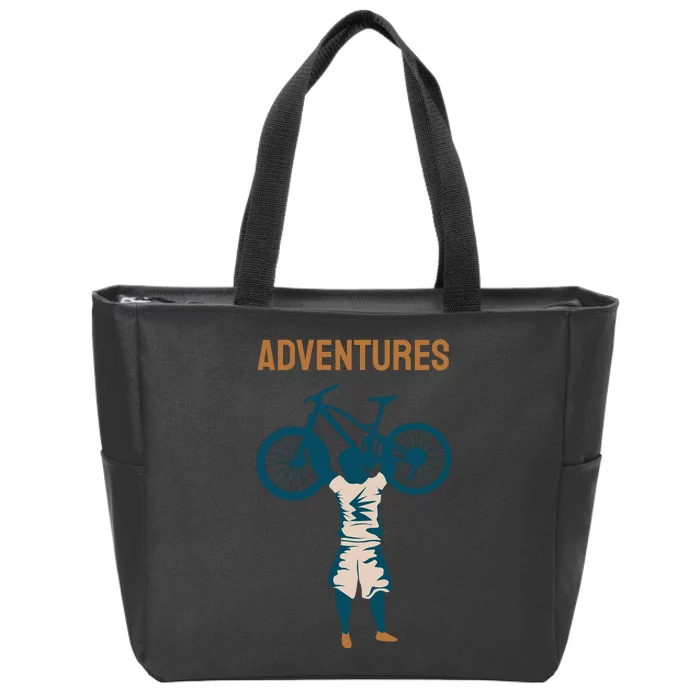 Adventures Cycling Zip Tote Bag