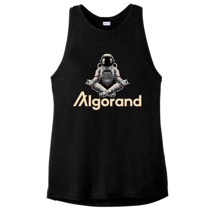 Algorand Crypto Astronaut Ladies Tri-Blend Wicking Tank