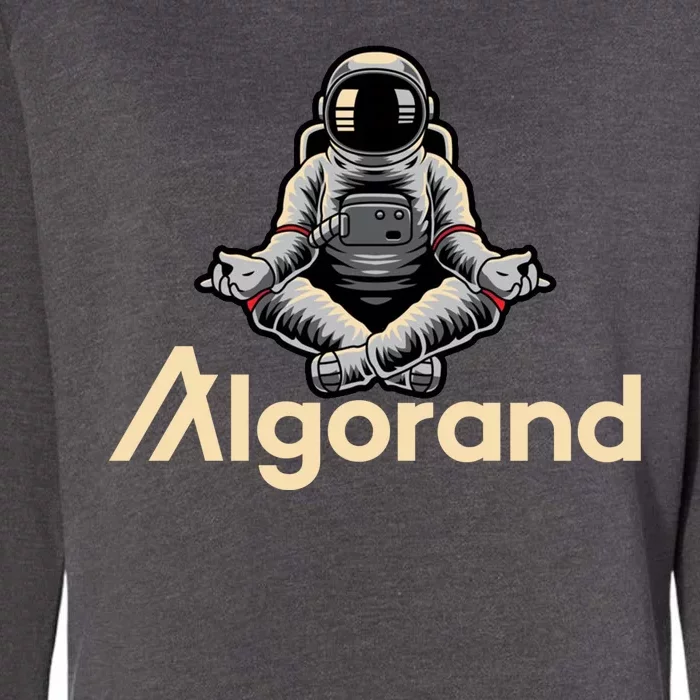 Algorand Crypto Astronaut Womens California Wash Sweatshirt