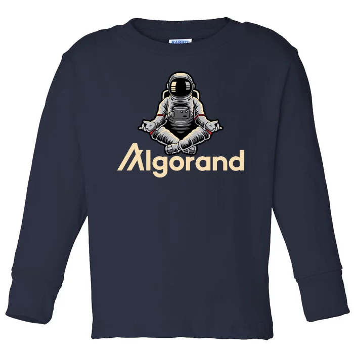 Algorand Crypto Astronaut Toddler Long Sleeve Shirt