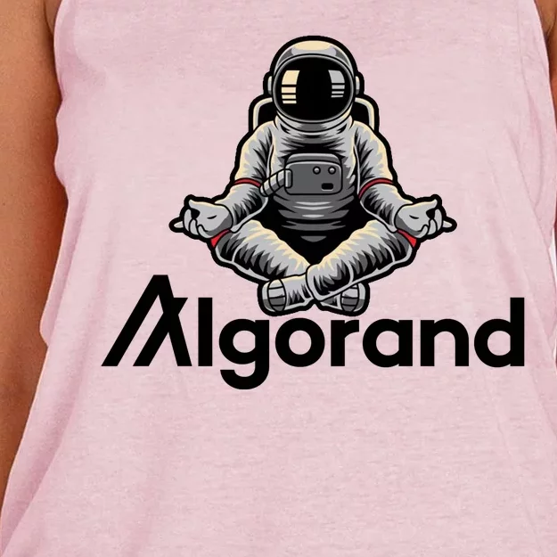 Algorand Crypto Astronaut Women's Knotted Racerback Tank