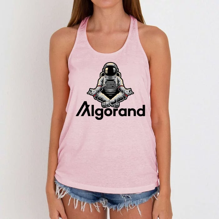 Algorand Crypto Astronaut Women's Knotted Racerback Tank