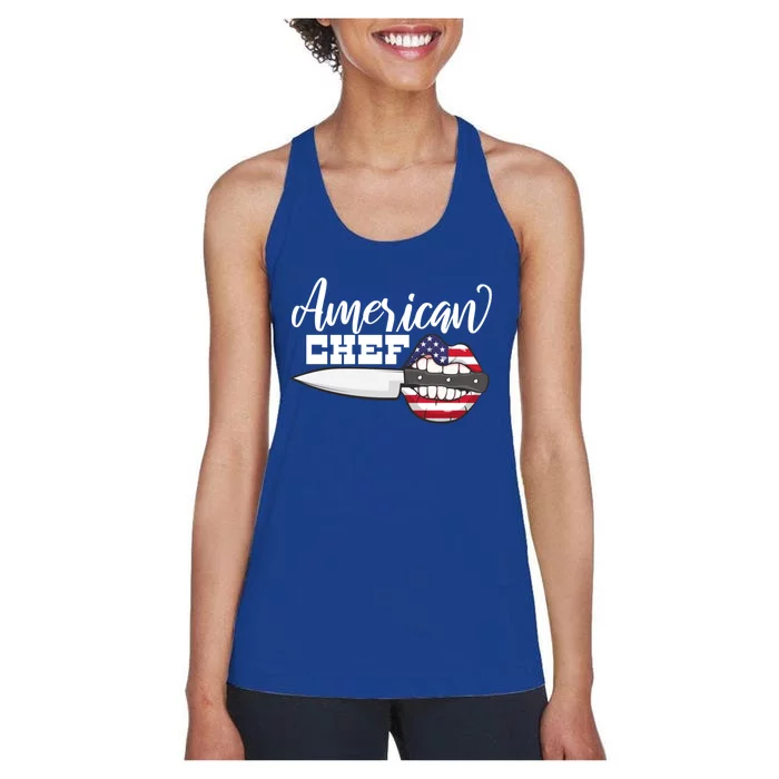 American Chefs Are Lip Biting Hot! Cool Gift Women's Racerback Tank