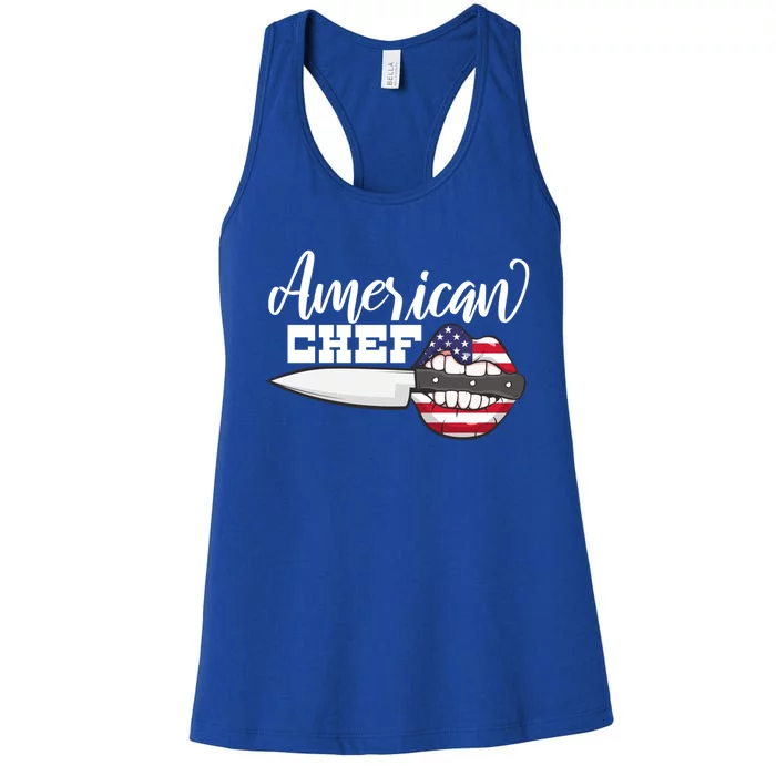 American Chefs Are Lip Biting Hot! Cool Gift Women's Racerback Tank