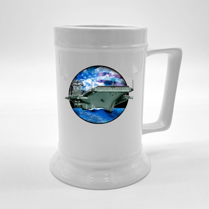 Aircraft Carrier Front & Back Beer Stein