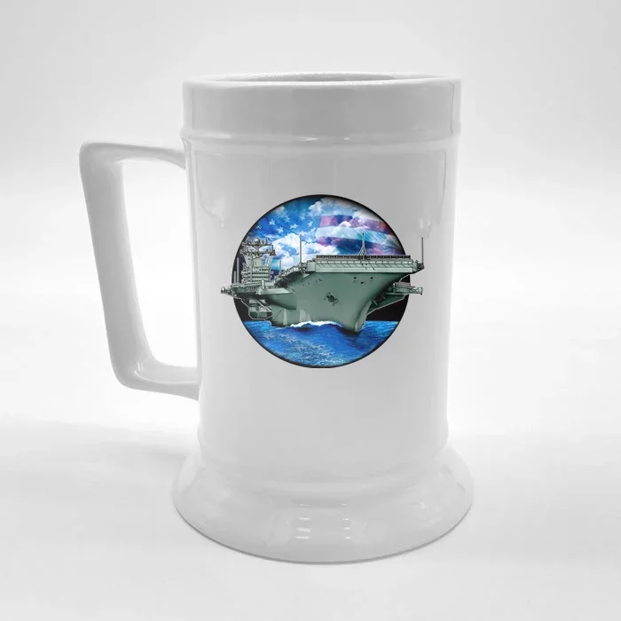 Aircraft Carrier Front & Back Beer Stein