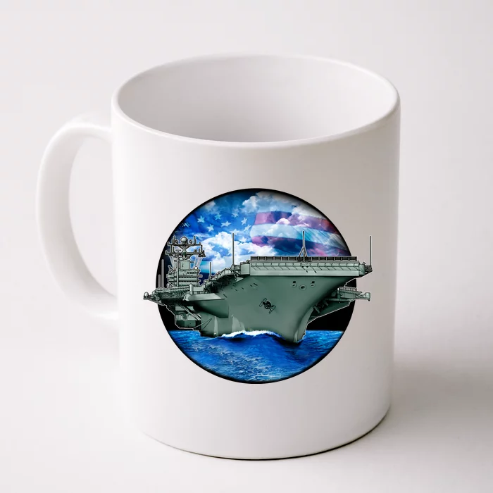 Aircraft Carrier Front & Back Coffee Mug