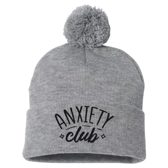 Anxiety Club Pom Pom 12in Knit Beanie