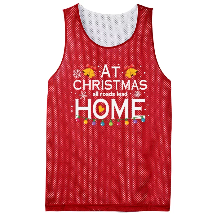 At Christmas All Roads Lead Home Mesh Reversible Basketball Jersey Tank