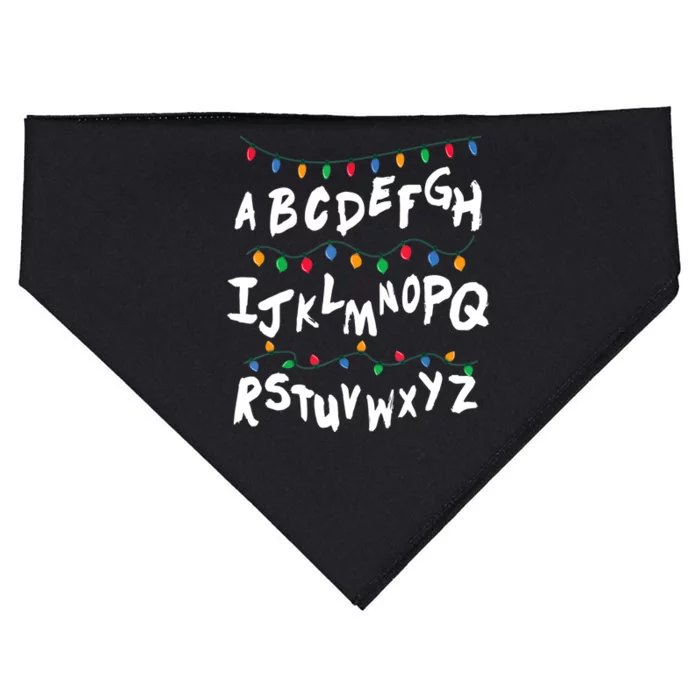 Alphabet Christmas Alphabet ABC Christmas Lights Teacher USA-Made Doggie Bandana