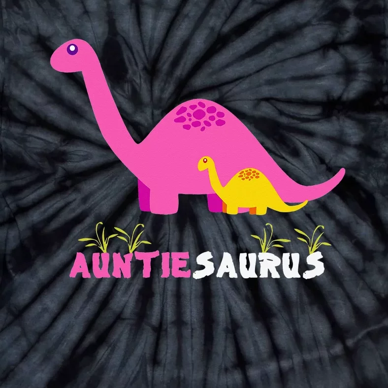 Auntiesaurus Cute Auntie Saurus Dinosaur Aunt Matching Tie-Dye T-Shirt