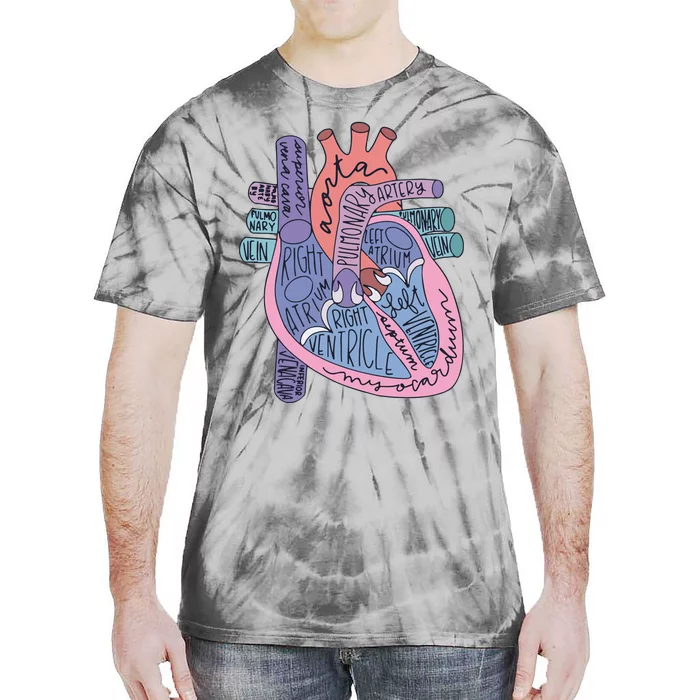 Anatomy Cardiologist Anatomical Heart Tie-Dye T-Shirt