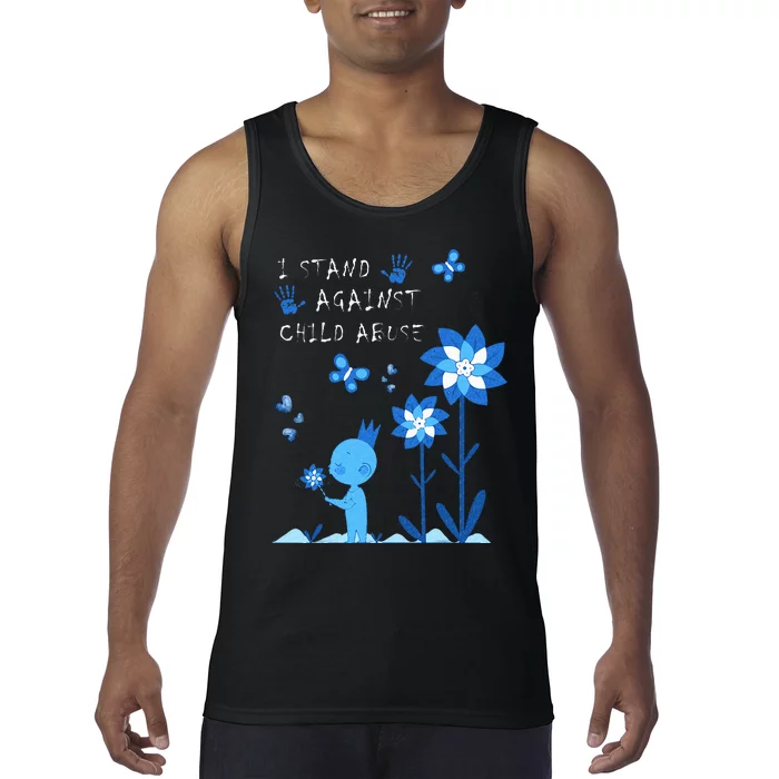 April Child Abuse Awareness Month Teacher Matching Tank Top