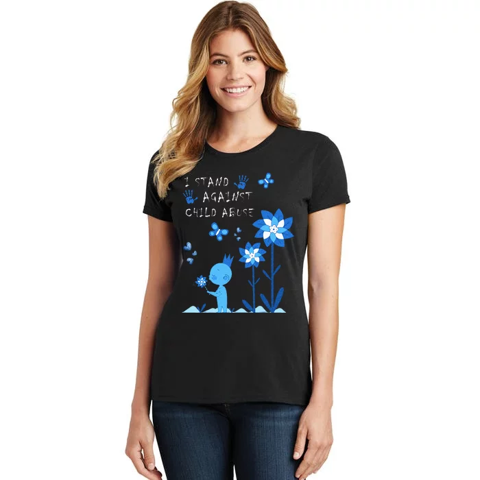 April Child Abuse Awareness Month Teacher Matching Women's T-Shirt