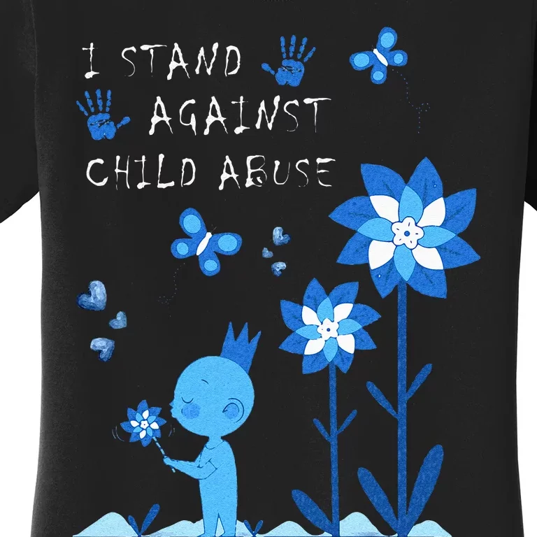 April Child Abuse Awareness Month Teacher Matching Women's T-Shirt