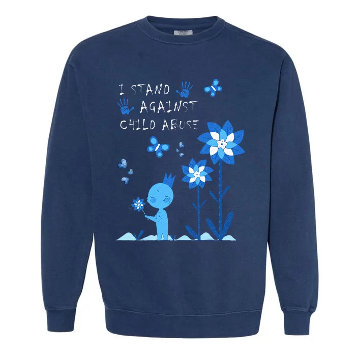 April Child Abuse Awareness Month Teacher Matching Garment-Dyed Sweatshirt