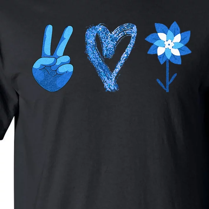 April Child Abuse Awareness Teacher Matching Peace Love Tall T-Shirt