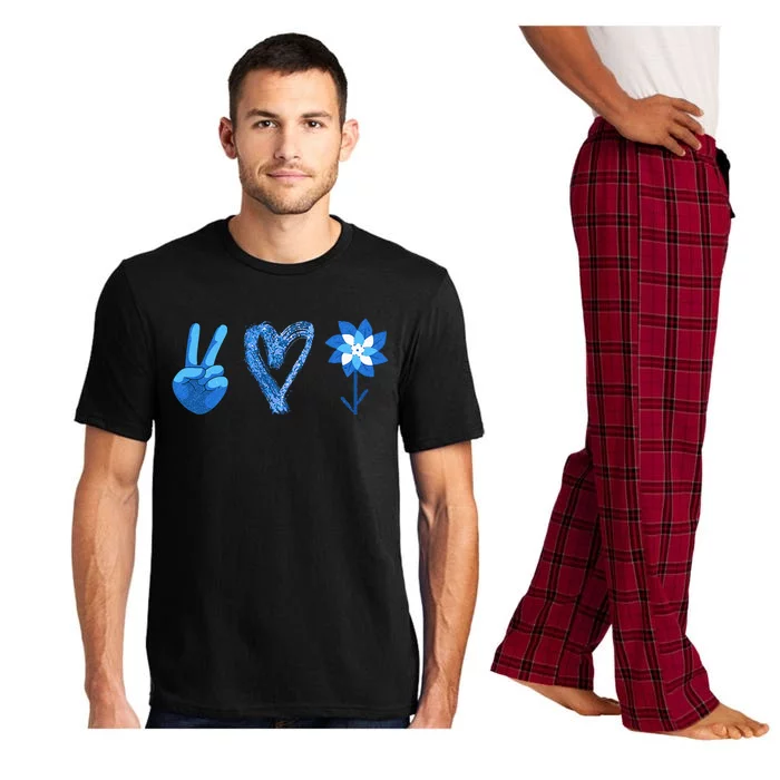 April Child Abuse Awareness Teacher Matching Peace Love Pajama Set