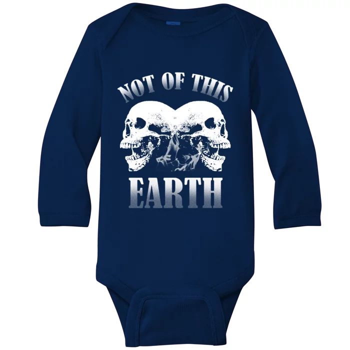 Alternative Clothes Aesthetic Goth Gift Not Of This Earth Cool Gift Baby Long Sleeve Bodysuit