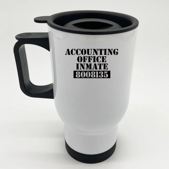 Accountant Costume Accounting Office Inmate Costume Front & Back Stainless Steel Travel Mug