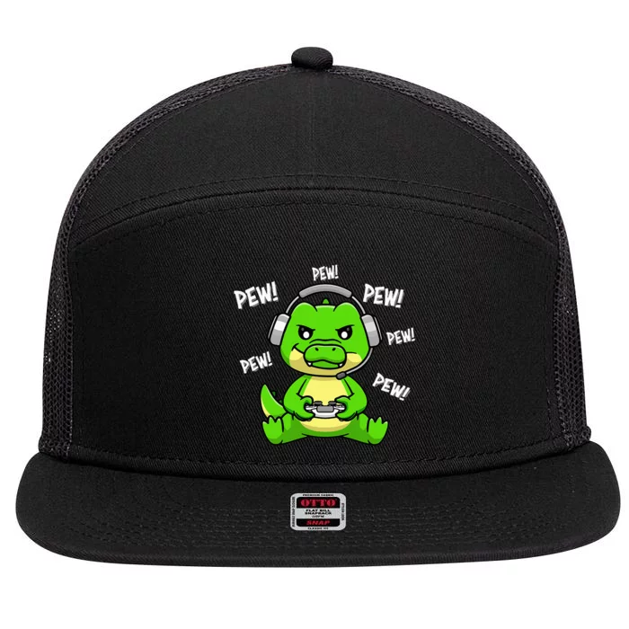 Alligator Crocodile 7 Panel Mesh Trucker Snapback Hat