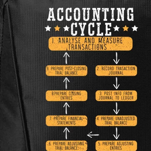 Accounting Cycle Accountant Cpa Bookkeeping Bookkeeper Gift City Backpack