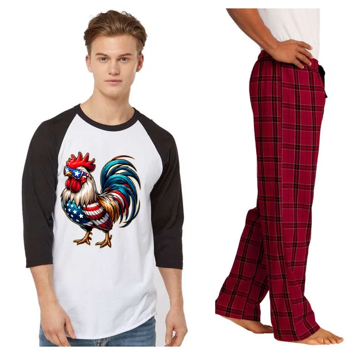 American Chicken Raglan Sleeve Pajama Set