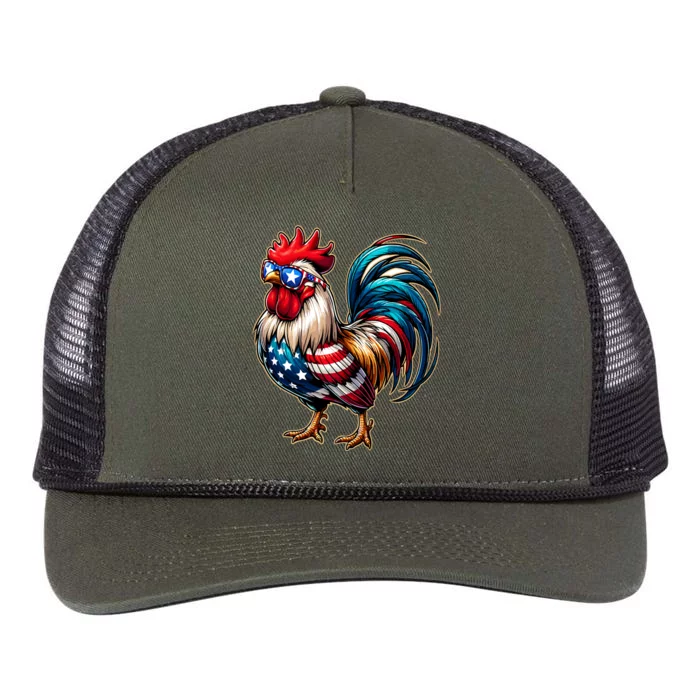 American Chicken Retro Rope Trucker Hat Cap