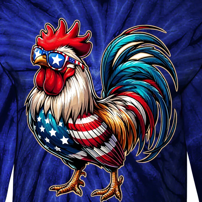 American Chicken Tie-Dye Long Sleeve Shirt