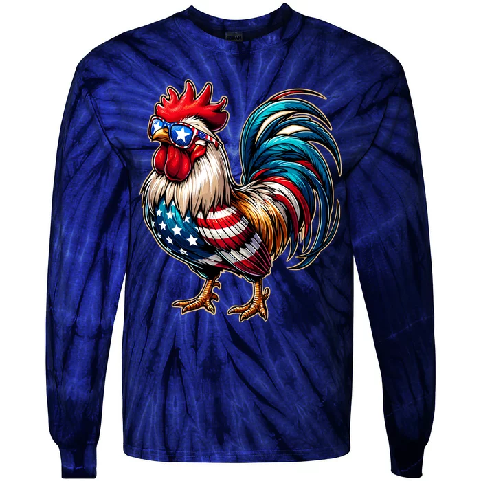 American Chicken Tie-Dye Long Sleeve Shirt