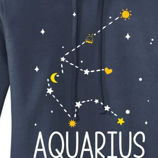 Aquarius Constellation Aquarius Zodiac Sign Birthday Gift Women's Pullover Hoodie