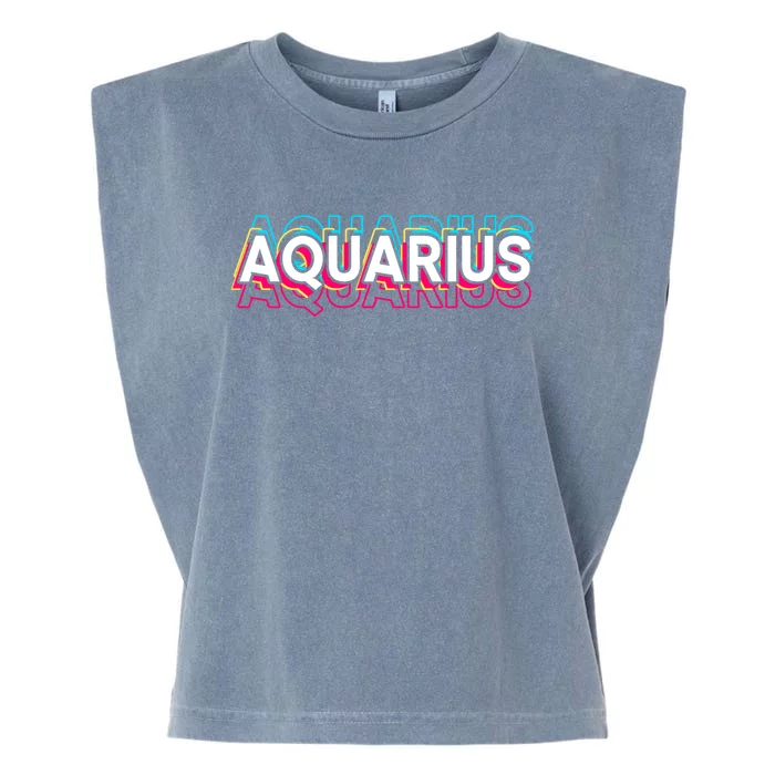 Aquarius Constellation Astrology Aquarius Cute Gift Garment-Dyed Women's Muscle Tee