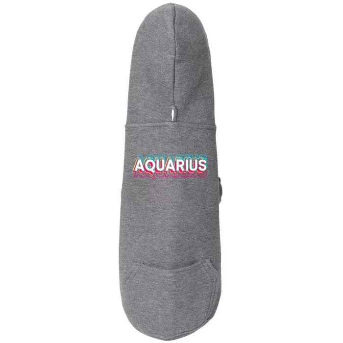 Aquarius Constellation Astrology Aquarius Cute Gift Doggie 3-End Fleece Hoodie