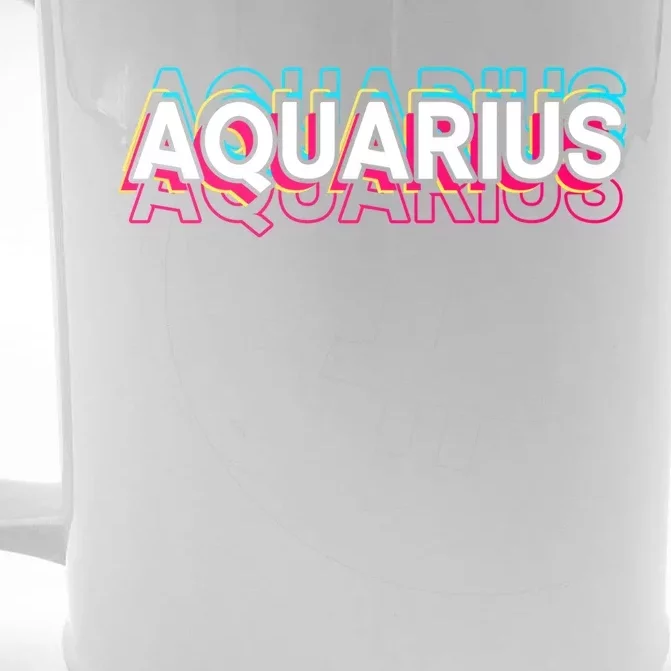 Aquarius Constellation Astrology Aquarius Cute Gift Front & Back Beer Stein