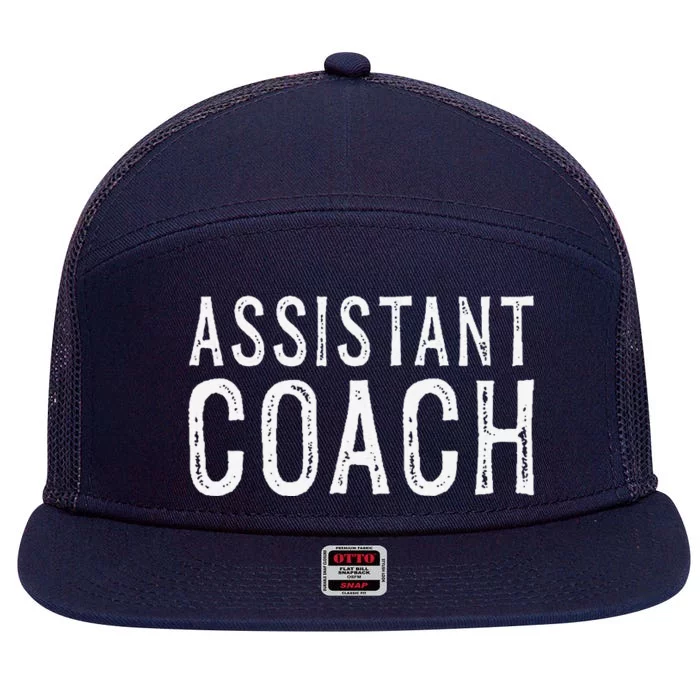 Assistant Coach 7 Panel Mesh Trucker Snapback Hat