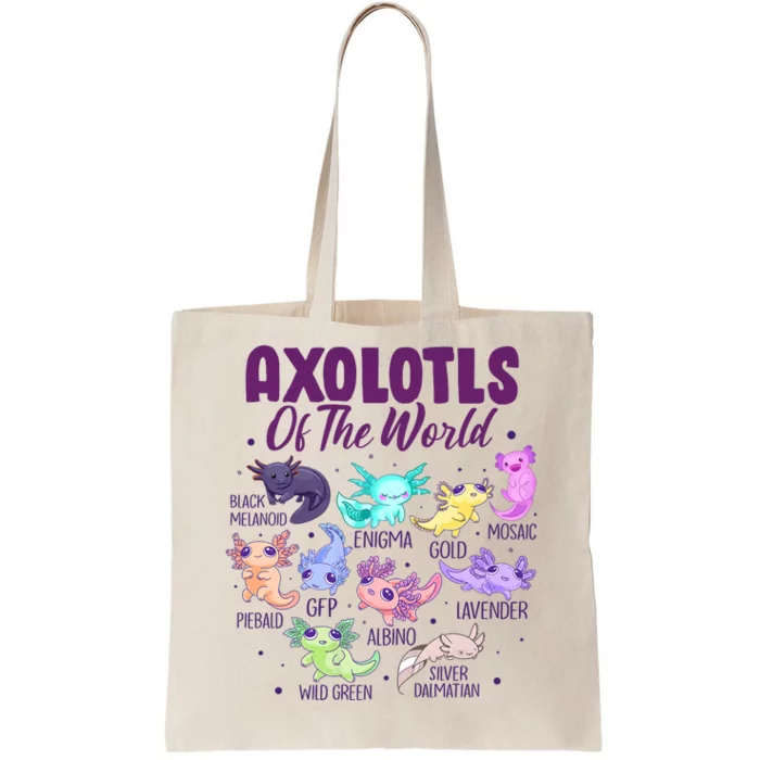 Axolotl Cute Axolotls Of The World Kawaii Tote Bag