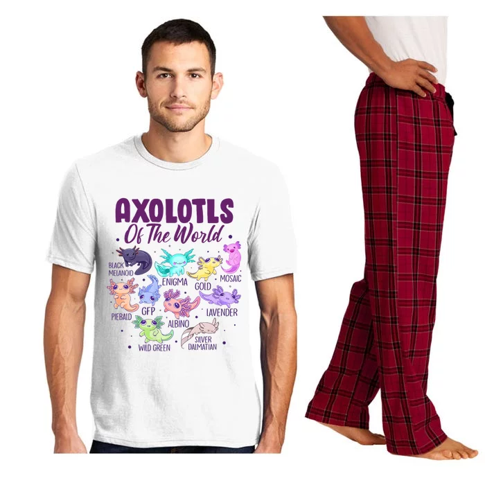 Axolotl Cute Axolotls Of The World Kawaii Pajama Set