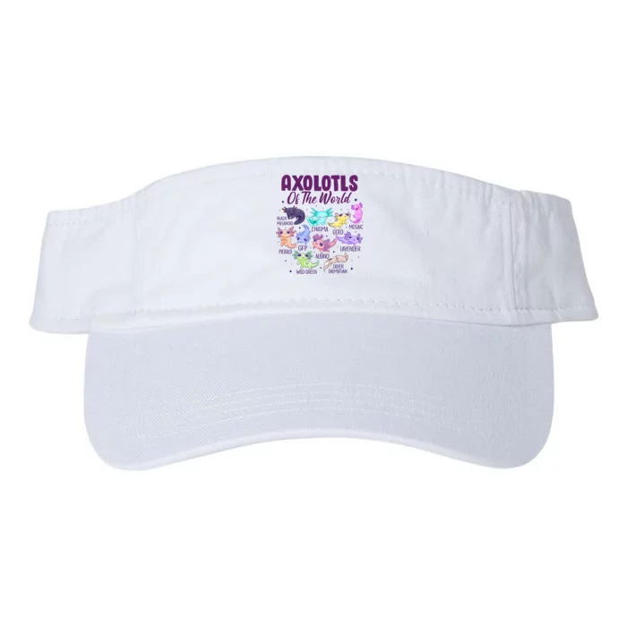 Axolotl Cute Axolotls Of The World Kawaii Valucap Bio-Washed Visor