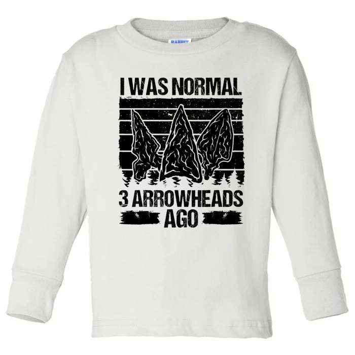 Arrowhead Collecting Artifact Hunting Arrowhead Lover Toddler Long Sleeve Shirt