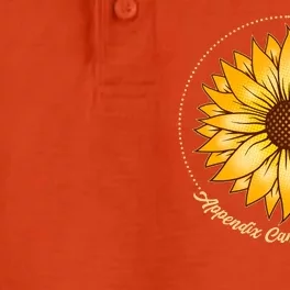 Appendix Cancer Awareness Sunflower Ribbons Dry Zone Grid Performance Polo