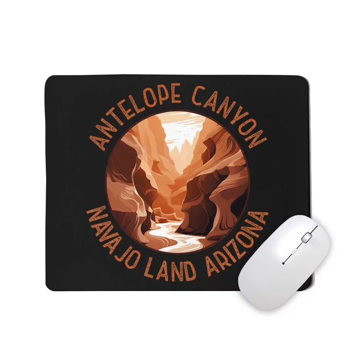 Antelope Canyon Arizona Distressed Circle Vintage Mousepad