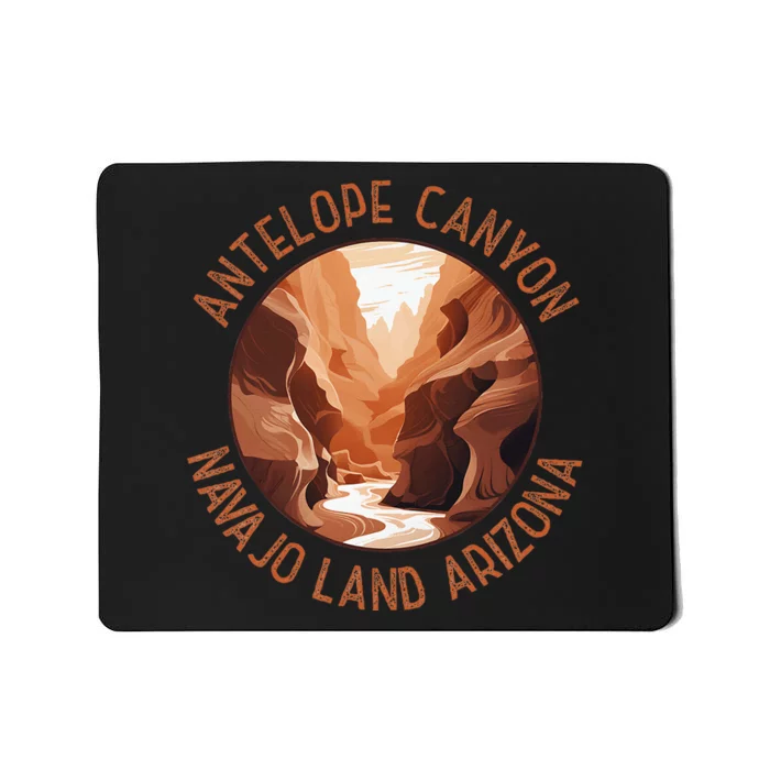 Antelope Canyon Arizona Distressed Circle Vintage Mousepad