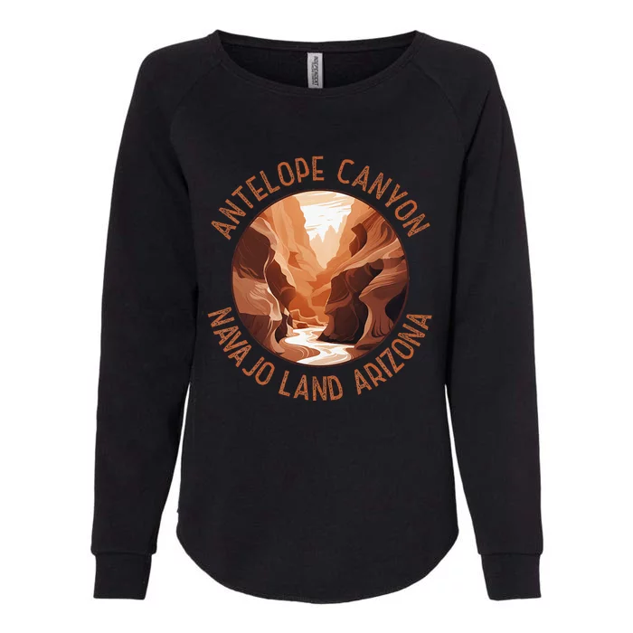 Antelope Canyon Arizona Distressed Circle Vintage Womens California Wash Sweatshirt