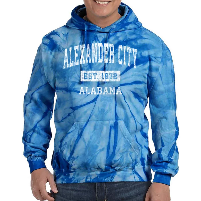 Alexander City Alabama Al Vintage Sports Tie Dye Hoodie