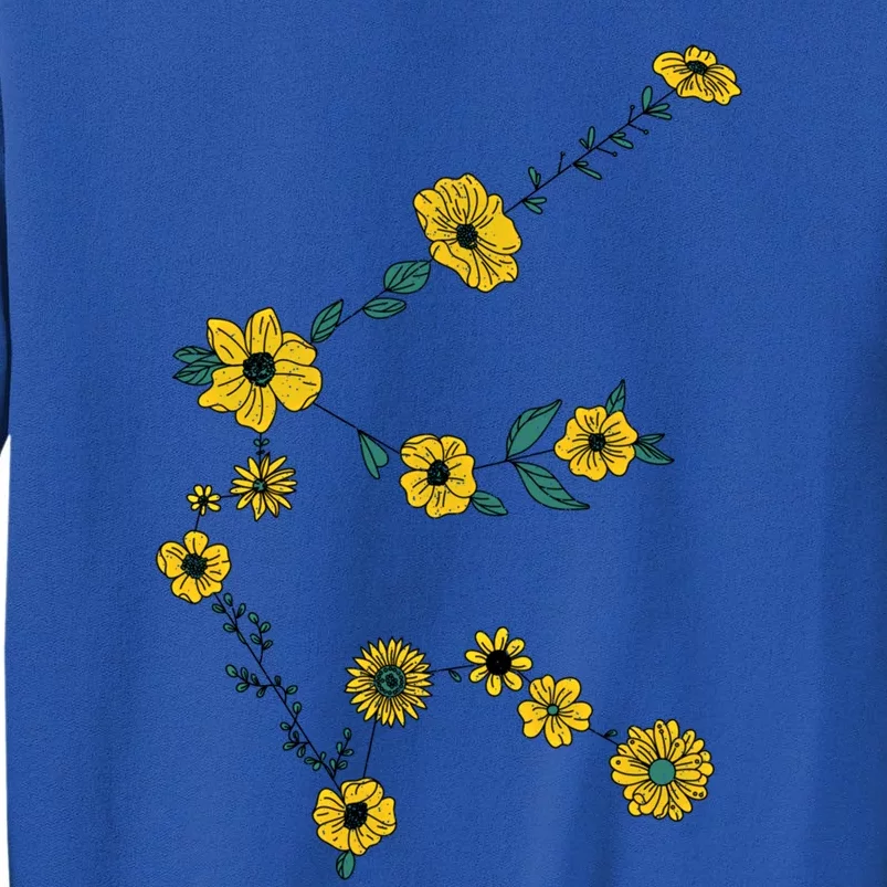 Aquarius Constellation As Flowers Zodiac Gift Sweatshirt