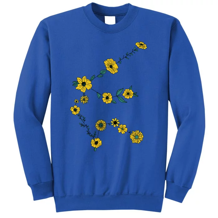 Aquarius Constellation As Flowers Zodiac Gift Sweatshirt